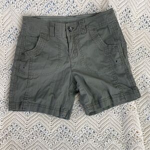 Army Green Shorts Gorpcore Grunge Mori Kei Mid Rise Utility Studded Long Inseam